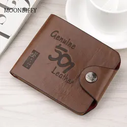 Leather Vintage Wallet Men Money Bag Purse Male Clutch Card Holder Hollow Out Men Wallets Coin Pocket Carteira