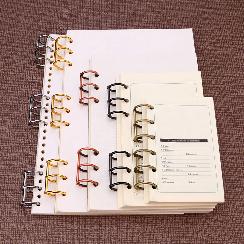 

20Pcs Retro Metal Loose Leaf Book Binder 3 Rings 2/3cm For Notebook Scrapbook Card Key Album Hinged Binding Circle Stationery Of