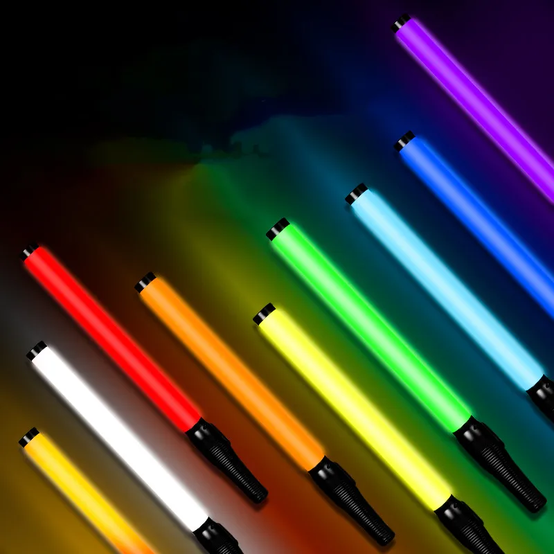 Rgb conduziu a varinha video da vara da luz 3000-6500k fotografia portátil do estúdio que ilumina efeitos recarregáveis das luzes da bateria para vlog ao vivo