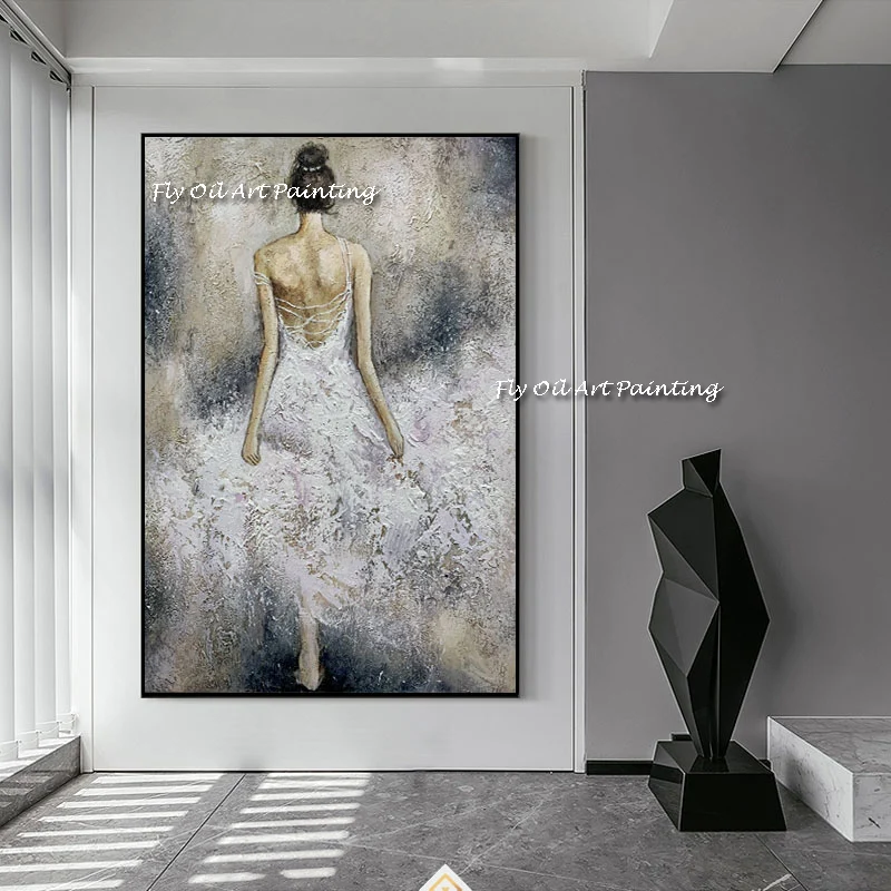 

Large size young girl sexy art painted canvas 100% handmade oil painting no frame art on canvas wall decoration