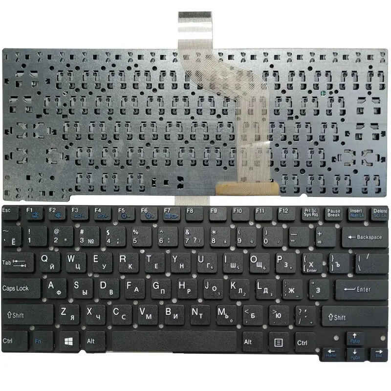 New Laptop Russian Keyboard For Sony Vaio SVT13 SVT 1311 SVT13115 No Frame RU Black 149109811 RU