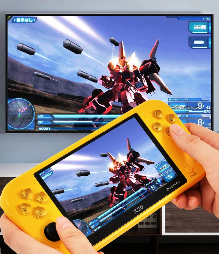 X20 5.1 inch Portable Handheld Game Console HDMI-Compatible Arcade Rocker Pocket Video Games Players Support Wireless Wired Game