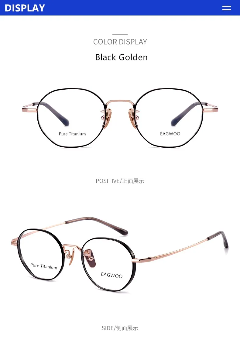Reine Titan-Brille, Damen-Brille, entworfen, Vollrand, runde rote Brille mit dickem Rand, geeignet für hohe Dioptrien, rote Rose – Detail 3