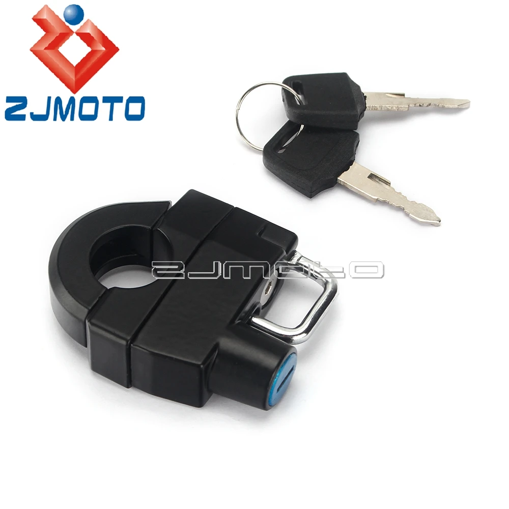 Aluminum Motorcycle Anti-theft Helmet Security Lock 25mm Handlebar Tube For Harley Suzuki BMW Honda Kawasaki Yamaha Racer Bike