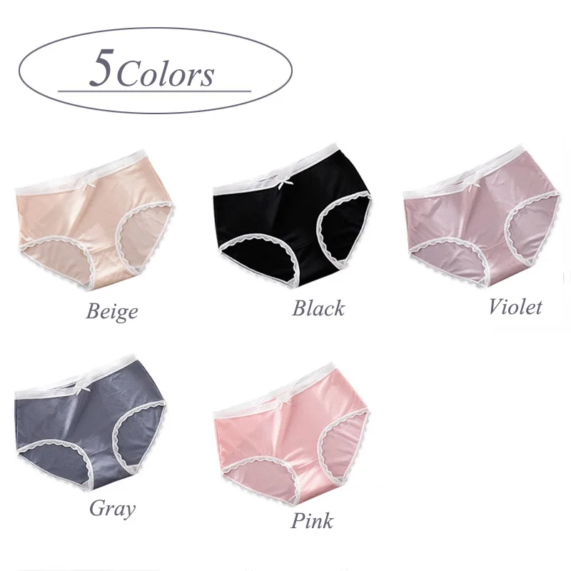 New Women's Ice Silk Underwear high Waist women Briefs Very Soft Seamless Panties Antibacterial Cotton Crotch Plus Size 3XL/4XL image 2