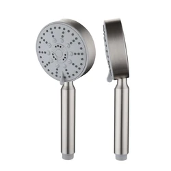 304 Stainless Steel Shower Head Hand-held Adjustable Shower Nozzle 5 Spray Modes