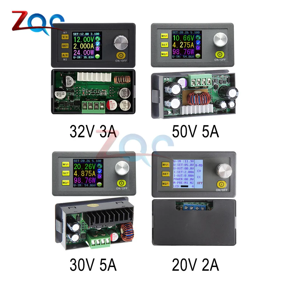 Constant Voltage Current Step Down Programmable Power Supply Module Buck Voltage Regulator Converter Color LCD Voltmeter Ammeter