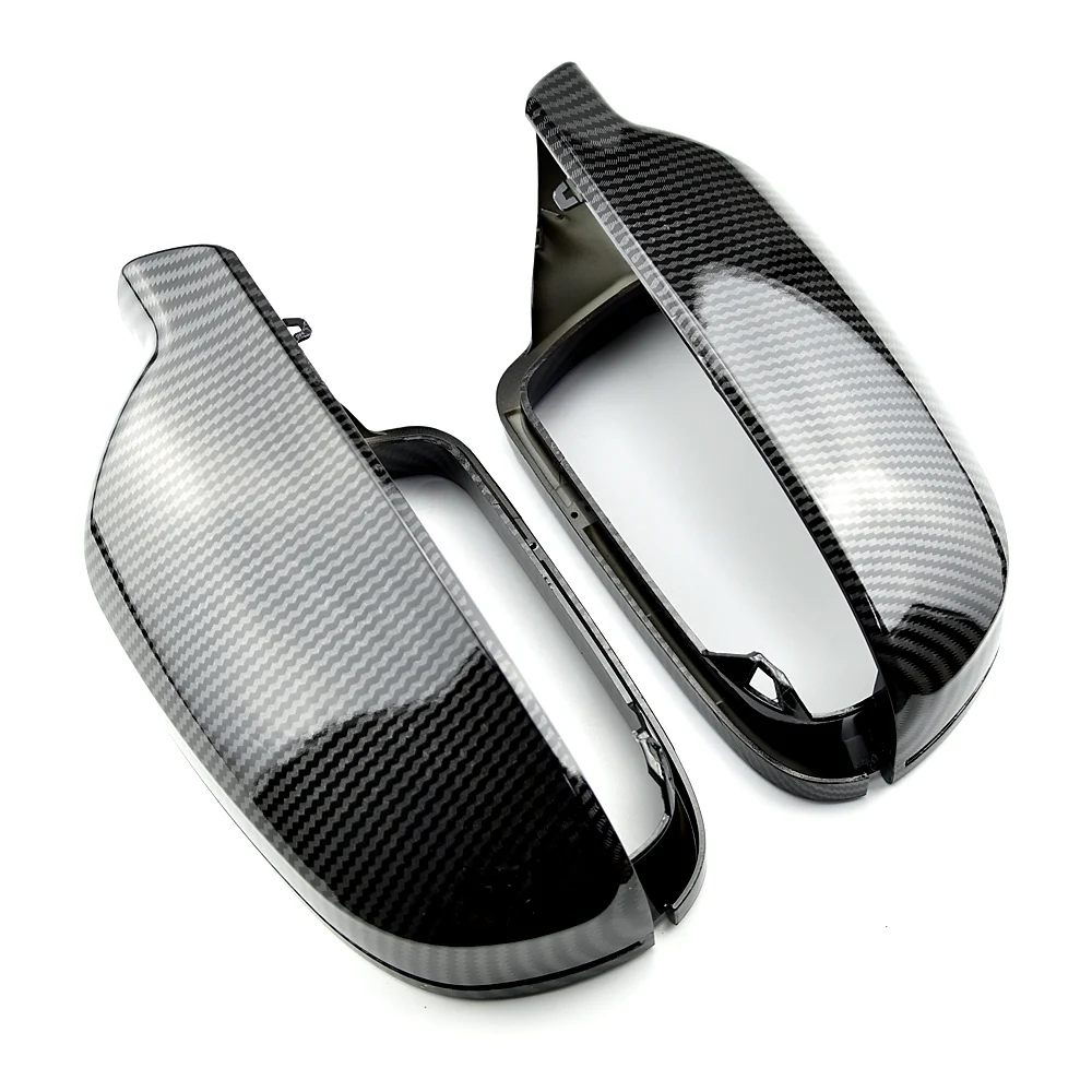 ABS Carbon fiber style add-on type car side door mirrors cover auto rearview mirror capS for Audi A4 A5 B8 A3 8P A6 C6 Q3