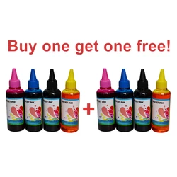 [Buy one get one] Universal Dye Ink For Epson Printers with refill cartridge bulk ink Printer ink free ship with 4 Syringes