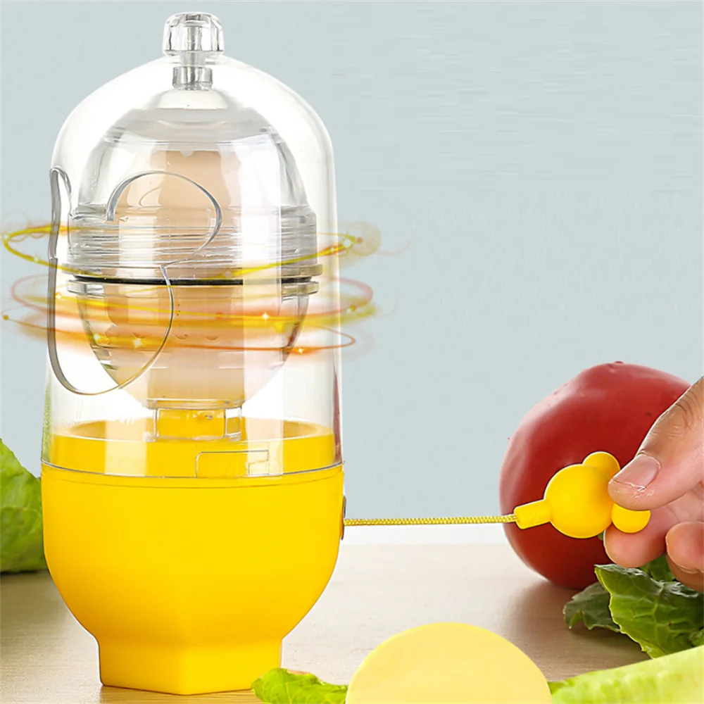 

Egg Scrambler Hand Egg Shaker Mixer Food Grade Silicone Yolk & Egg White Mix Manual Tool Convenient Golden Egg Maker for Kids