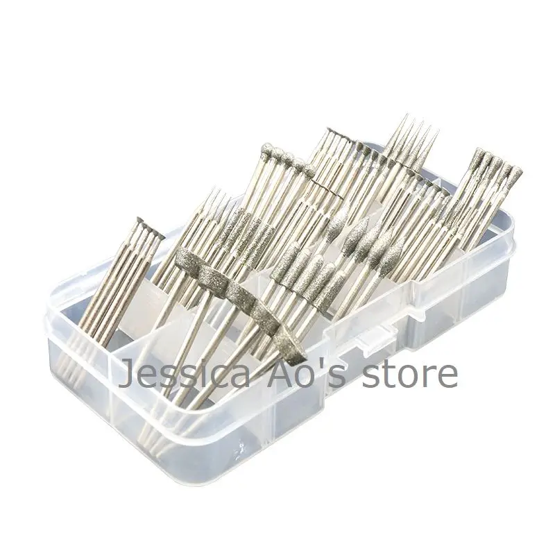 70pcs Set di utensili per intaglio in giada frese elettriche frese per intaglio in pietra lucidatura smeriglio gecco testa della ruota Dremel punte del Router