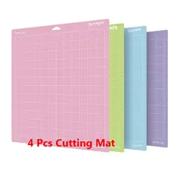 New 4pcs Color Replacement Pvc Cutting Mat Non-slip For Contour Photography Plotter Machine With Adhesive Lettering Pvc Pad