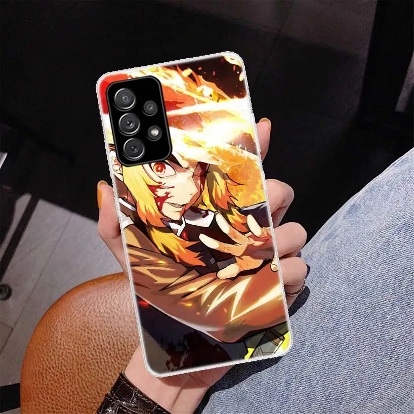 Demon Slayer Rengoku Kyoujurou Phone Case for Samsung Galaxy A50 A51 A70 A71 A41 A31 A21S A11 A40 A30 A20E A10 A6 Plus A8 + A7 A