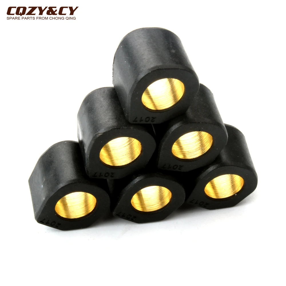 6PC Racing Roller Set Weight 20x17mm 9g 11g 13g 15g For Daelim Otello SG125 F1 S2 S3 NS125 Scooter