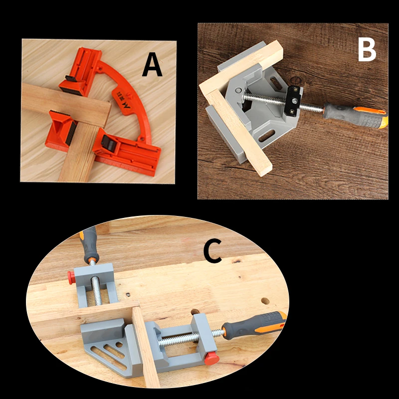 90 Degree Quick Release Corner Clamp Right Angle Aluminum Alloy Durable Welding Woodworking Photo Frame Fast Clamping Tool