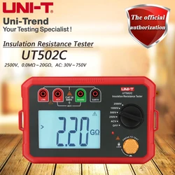 UNI-T UT502C Insulation Resistance Tester/2500V, 20GΩ digital megohmmeter/motor cable switch insulation tester