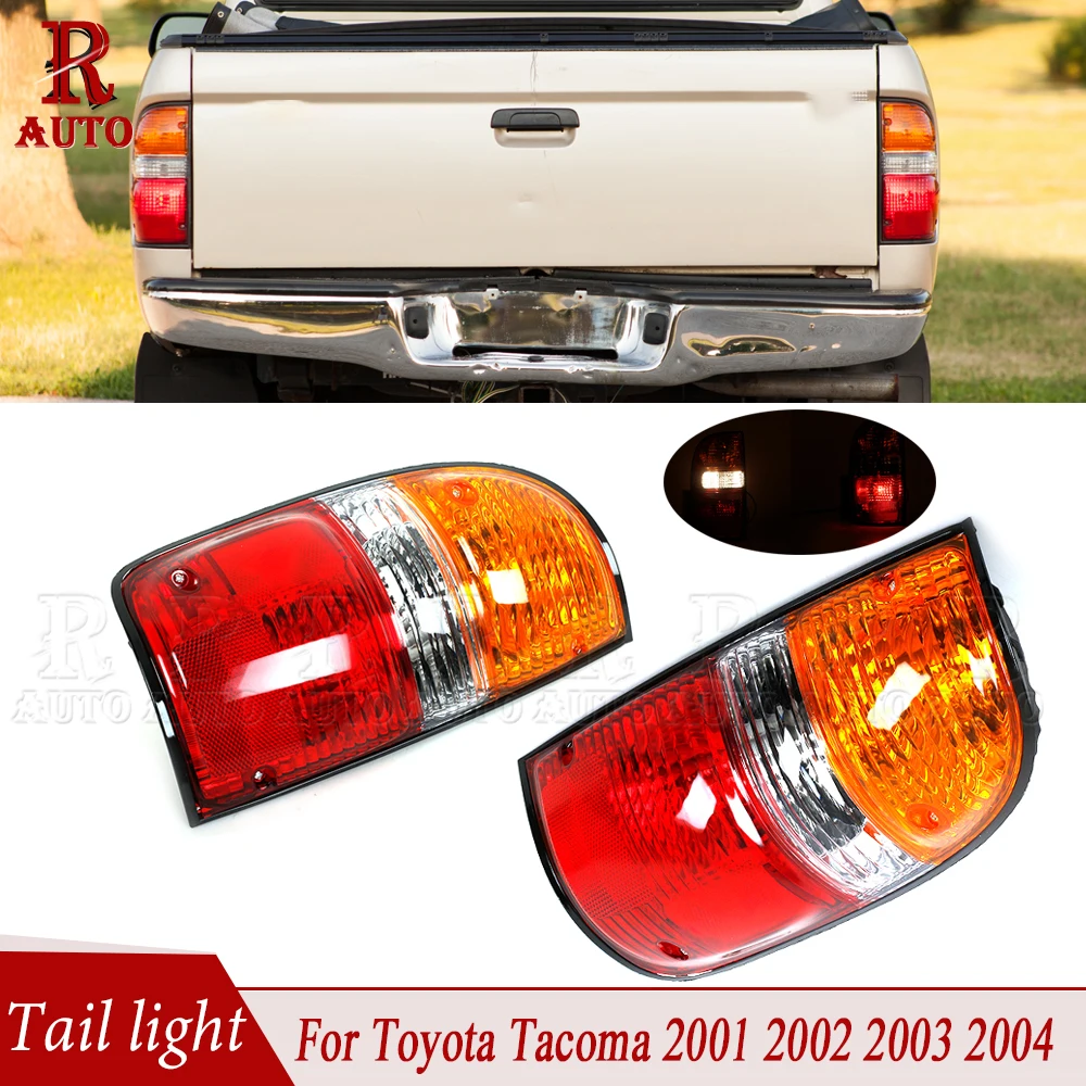 R-AUTO For Toyota Tacoma 2001 2002 2003 2004 Tail Light K-Car Rear Brake Lamp W/Bulb 81550-04060  L 81560-04060 Tail Lights