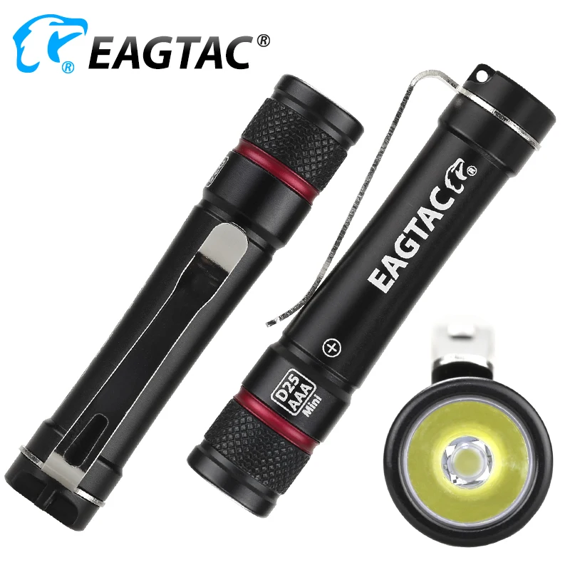 EAGTAC D25AAA SST20 CSLPM1 XPG2 155 Lumen 219B 219C 519A 395nm UV LED Flashlight Mini Keychain Magnet Torch AAA Battery