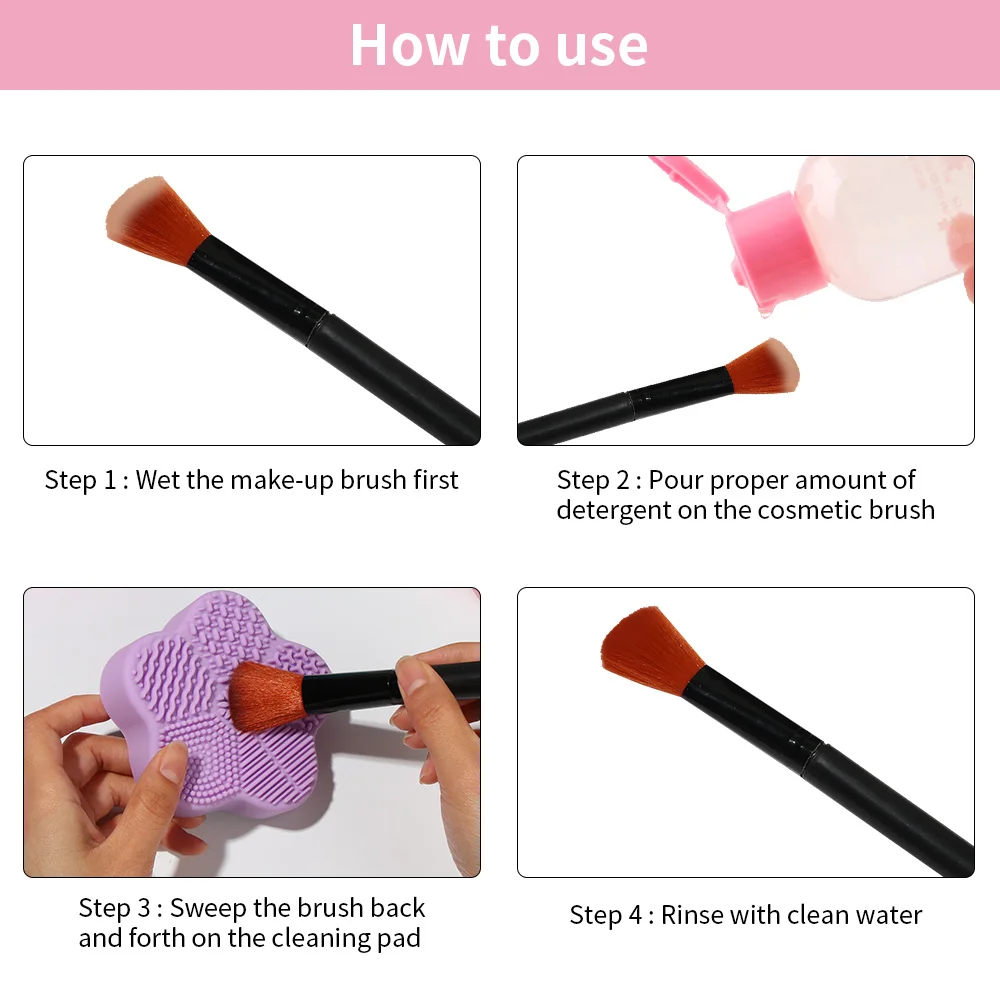 Sponge Cleaning Mat Make Up Washing Silicone Washing Tools Makeup Brush Cleaner Brush Cleaner Pad Silicone Starfish