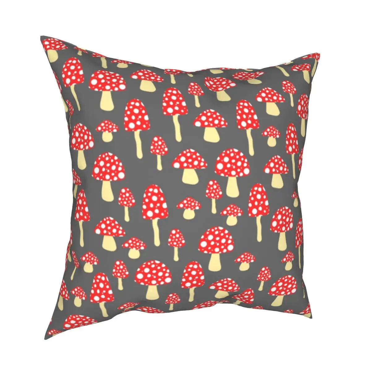 Mushroom Toadstool Pattern Pillowcase Printed Polyester Cushion Cover Decorations Psychedelic Pillow Case Cover Home Square 18