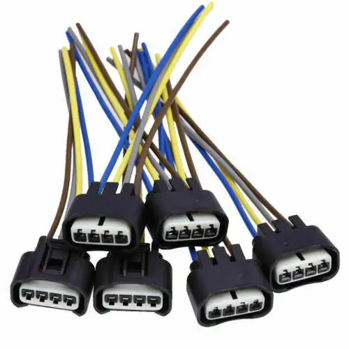 Pack of 6 Ignition Coil Plug Connector Harness 4-way For TOYOTA YARIS Lexus 90980-11885