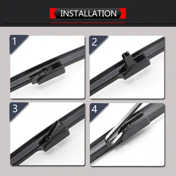 汽車雨刷片通用側U型鉤14/16/17/18/19/20/21/22/24/26吋擋風玻璃橡膠雨刷汽車配件1零件裝 10 最佳銷售 三葉雨刷片 - №6