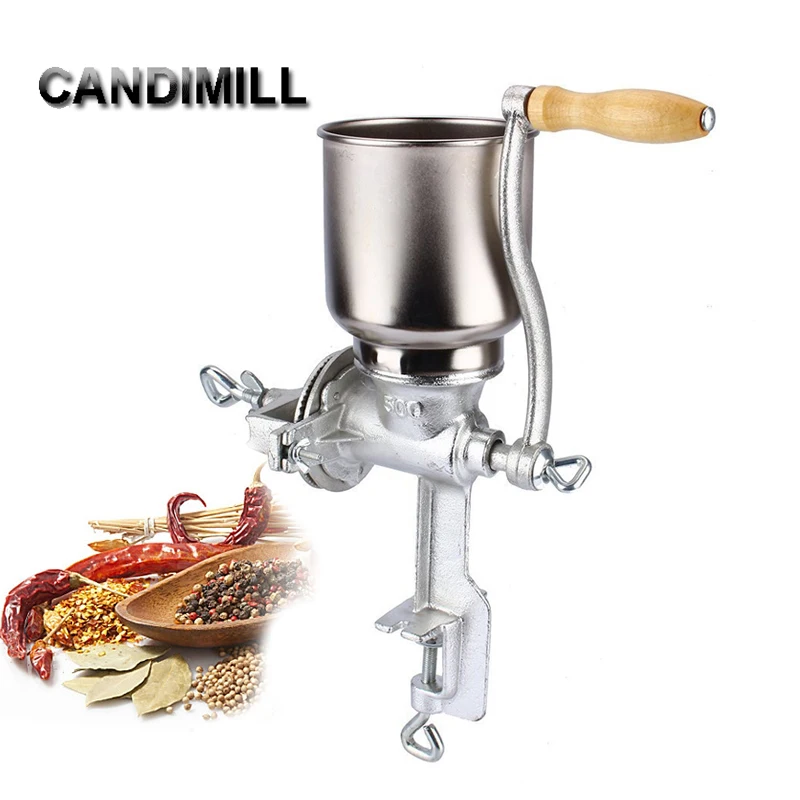 CANDIMILL Hand-Crank Grain Grinder Mill Spices Hebals Cereals Coffee Dry Food Grinding Machine Home Corn Crusher