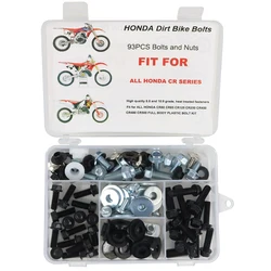 Fit for HONDA CR80 CR85 CR125 CR250 CR500 COMPLETE PLASTICS BODY BOLT KIT 80 85 125 250 450 480 500 Dirt Bike Bolts Kit