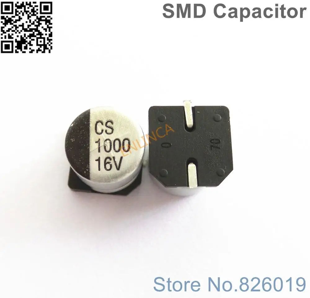 5pcs/lot 16V 1000uf SMD Aluminum Electrolytic Capacitors size 10*10.5 1000uf 16V