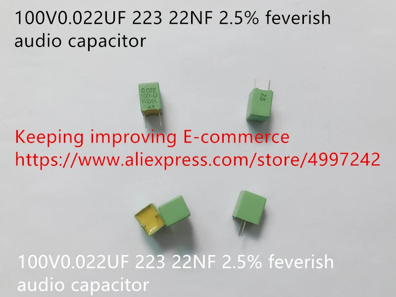 Original new 100% 100V0.022UF 223 22NF 2.5% feverish audio capacitor (Inductor)