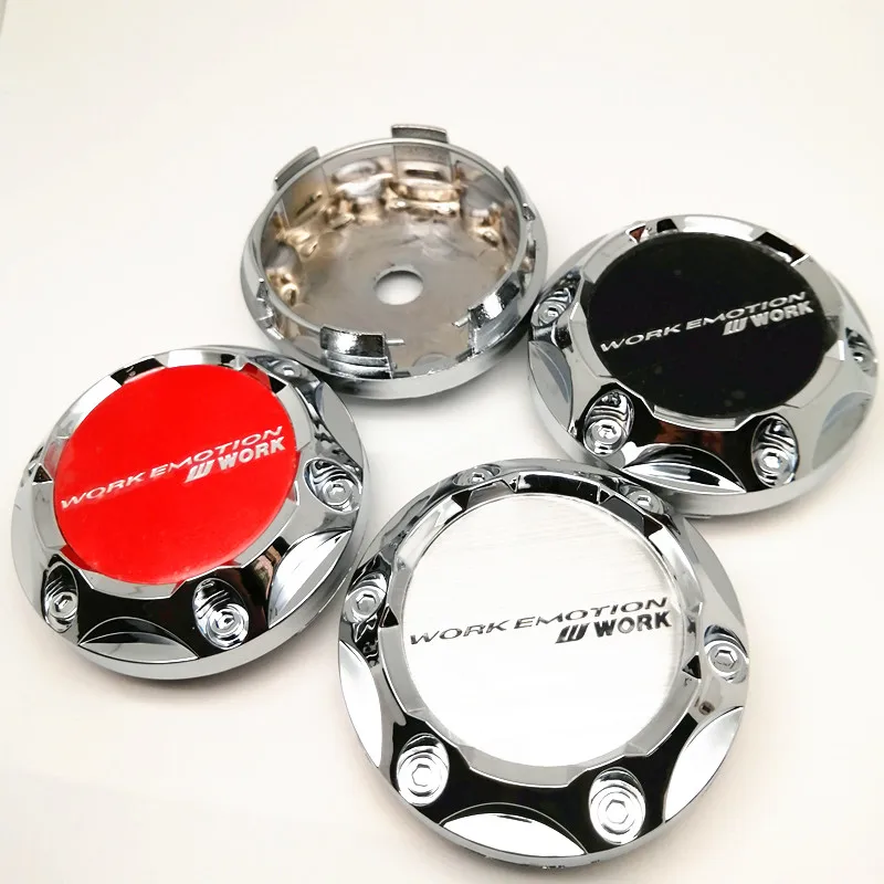 

4pcs 68mm Work Emotion W Work Car Wheel Hub Center Cap Cover 45mm Emblem Badge Sticker