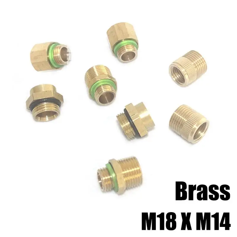 NuoNuoWell  Copper Reducer Adapter  3/8'' 1/4'' BSP Thread Brass Connector Washing Machine Water Gun Adapter 1.5mm Pitch