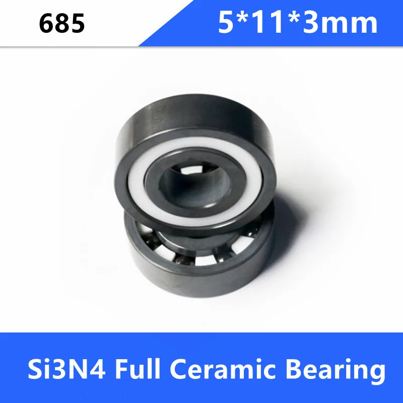 

4/10pcs 685 Full SI3N4 ceramic bearing 5*11*3mm full Ceramic bearings silicon ceramic deep groove ball bearing