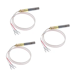 3 Pcs 24' Fireplace Millivolt Replacement Thermopile Generators High Temperature Resistance Gas Fireplace Thermopiles