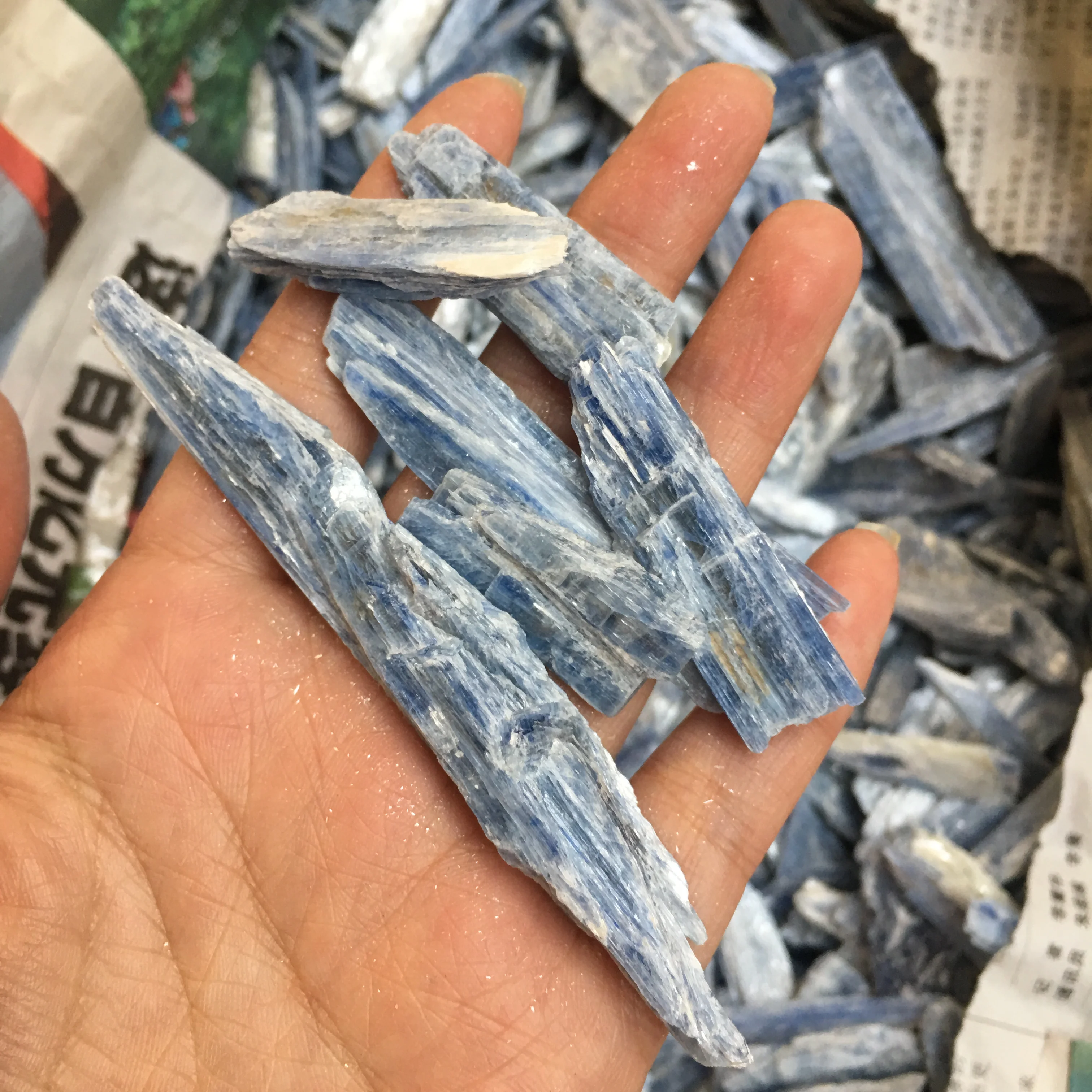 Natural blue spar stone specimen gravel healing crystals and stones celestite