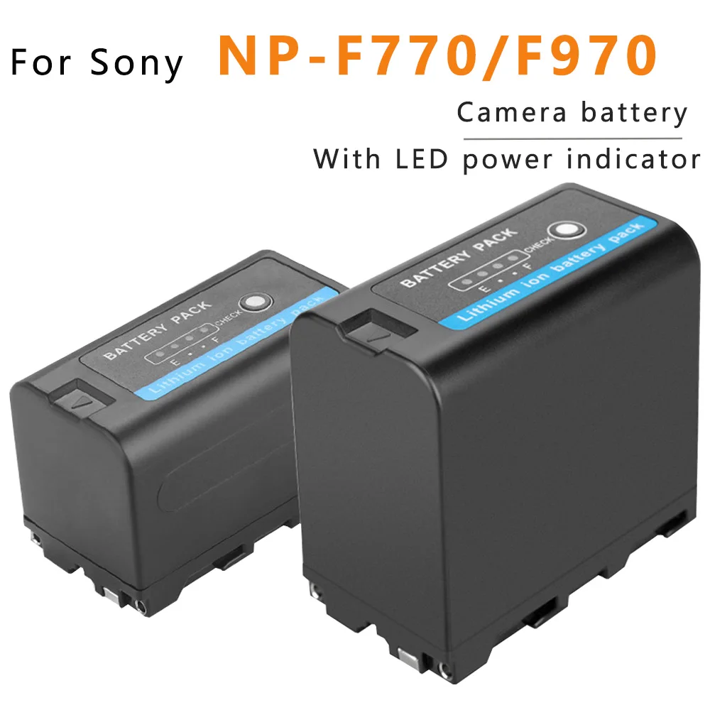 8800mAh NP-F960 NP-F970 F950 Battery with LED Power Indicator for Sony NP-F750 NP-F770 NP F750 CCD-TRV58 V1J z1