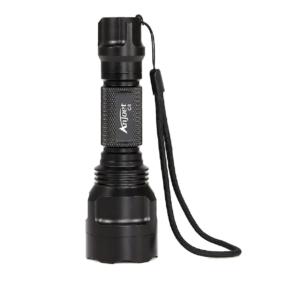 Anjoet Hunting Flashlight Professional Tactical LED Flashlight 18650 Rechargeable Waterproof Torch Red/Green/White Scout Light