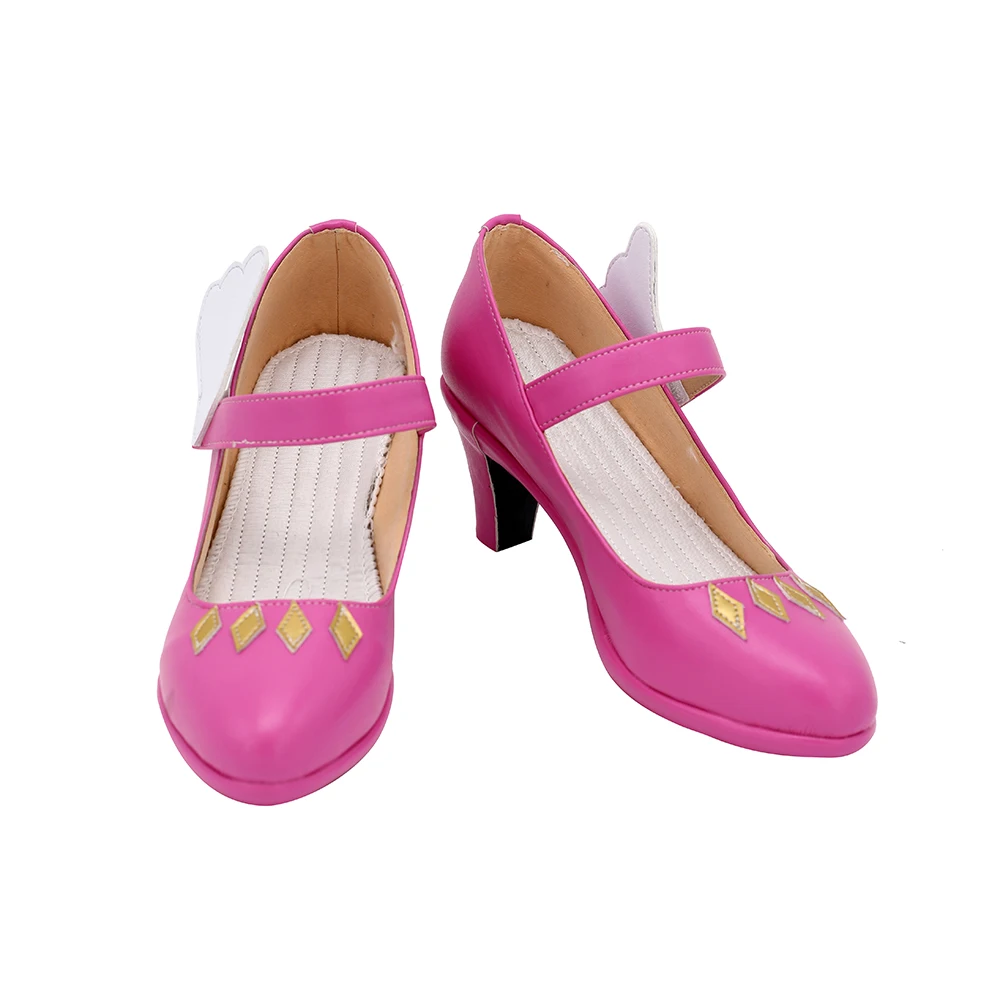 Pretty☆Channel Momoyama Mirai Cosplay Shoes Pink Boots High Heel Custom Made