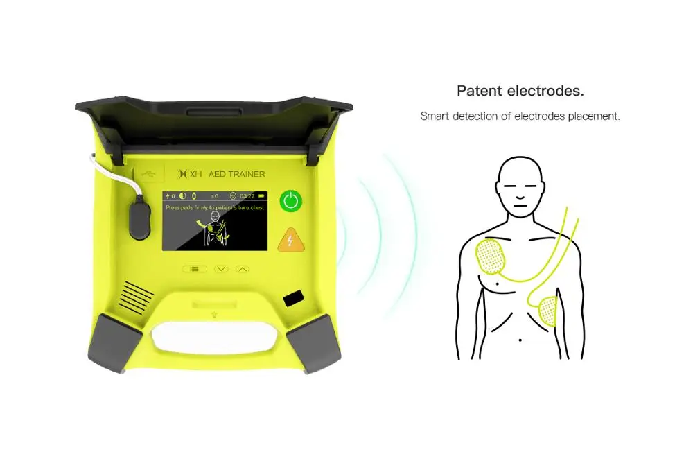 AED Trainer With CPR Feedback Built-in 4 languages with CPR Wristband 4 languages English Chinese Spain French