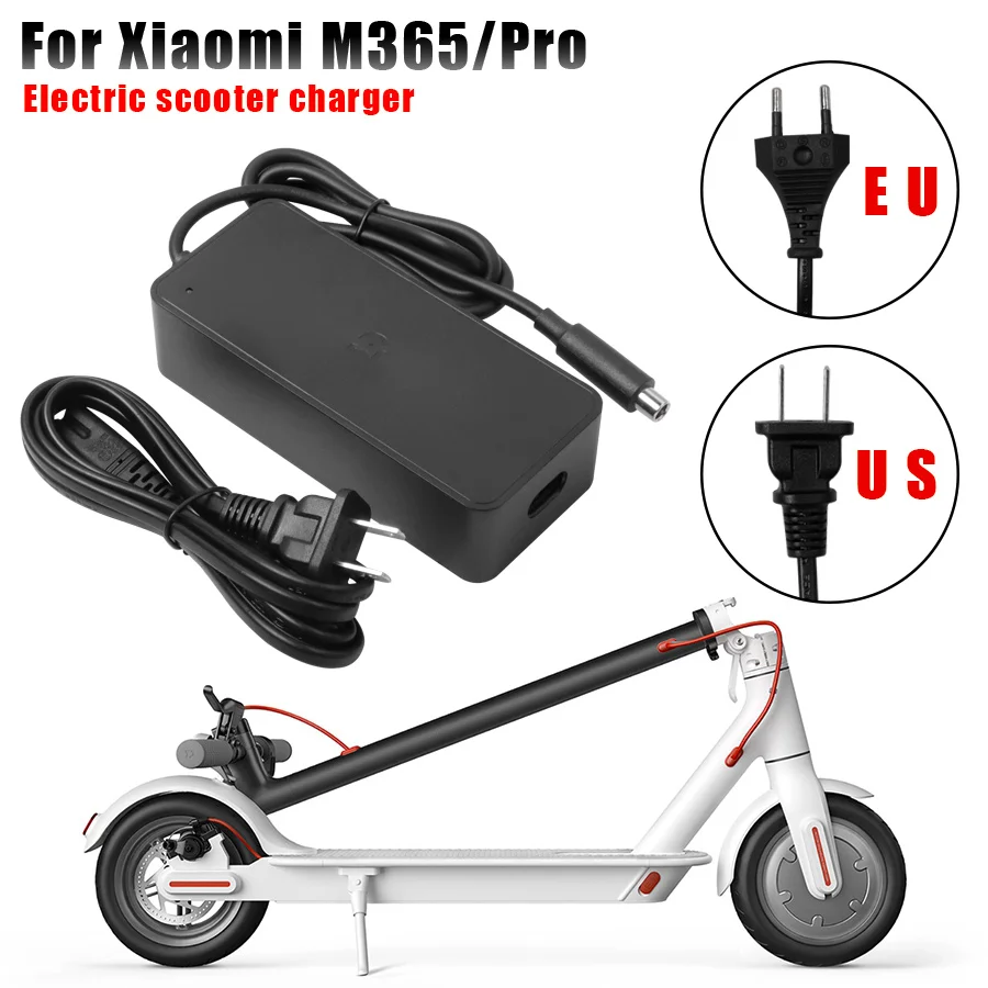 Battery Charger EU /US Plug for Segway Ninebot ES1 ES2 ES4 Scooter for Xiaomi M365 1S Pro Pro2 Electric Scooter 42V 1.7A Adapter