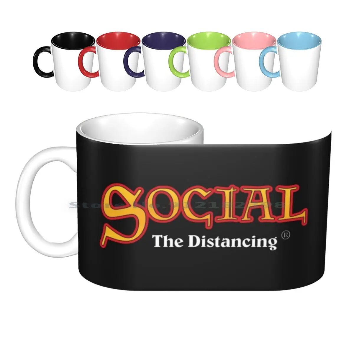 Social The Distancing ( ) Ceramic Mugs Coffee Cups Milk Tea Mug Meme Funny Humour Social Distancing Magic Gaming Videogames Mmo