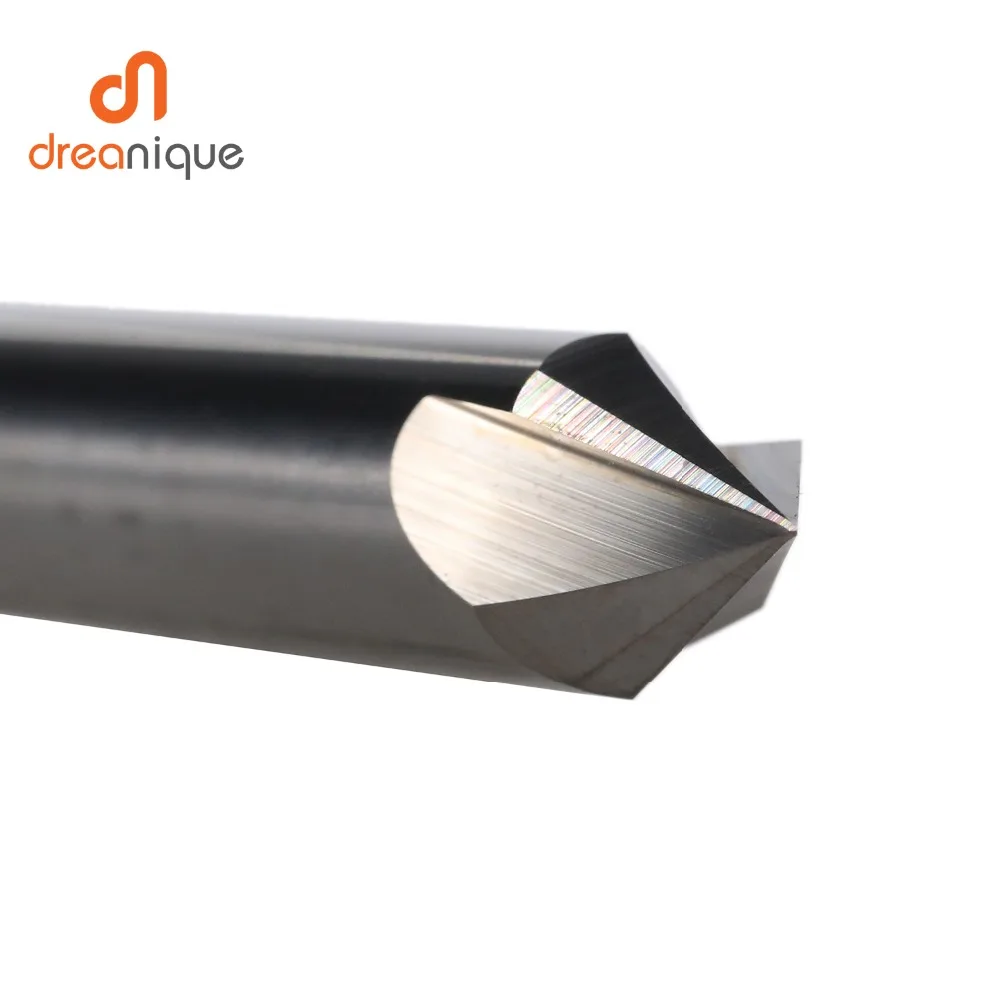 1 PC CNC wolfraamcarbide Afschuining frees aluminium Koper, 60 90 120 GRADEN ontbramen frees 90 graden V groef router bit