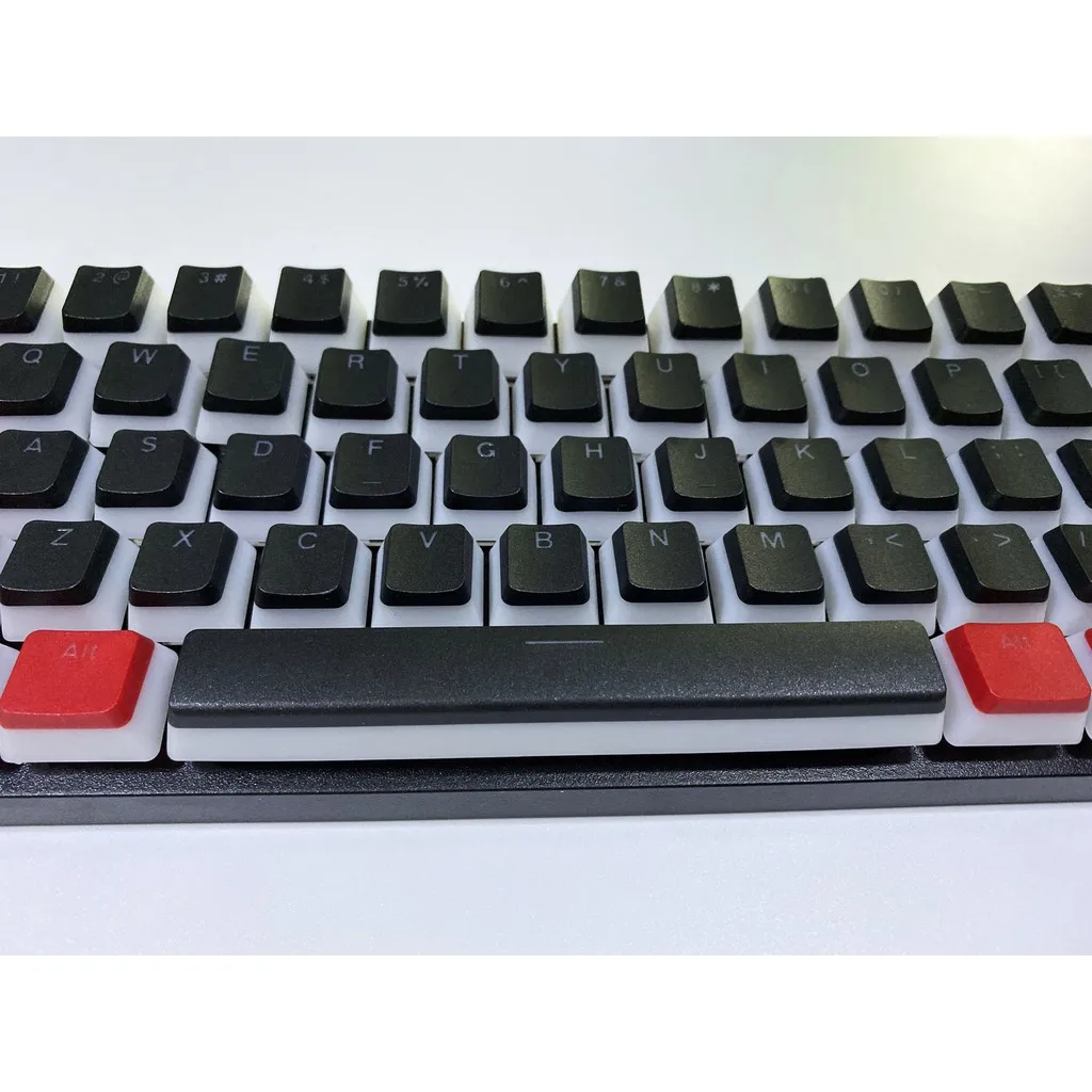 Red Black pudding keycap 108 Double Shot PBT pudding keycap Ansi/ISO-Oem configuration 60%/87/104/108 switch backlit mechanical