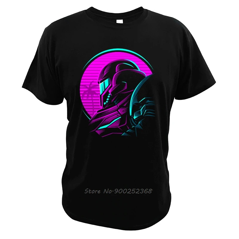 The Metroid T Shirt Samus Aran Tshirt Men Cotton Digital Print High Quality Comfortable Video Game Tee Tops Streetwear