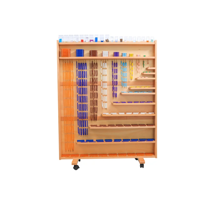 Montessori Educational Equipment Beads Cabinet Mathematics Materials Kids Learning Tools Preschool Teaching Aids for CASA