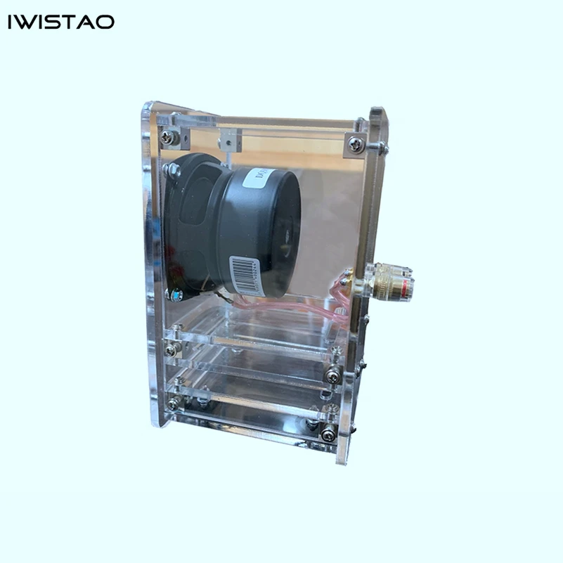 IWistao-Alto-falante Labirinto Transparente, Alto-falante HiFi, Placa de Acrílico, 4 Ohm, 84dB, 1 Pair de Áudio Estéreo, 20W, 3 ", 5mm