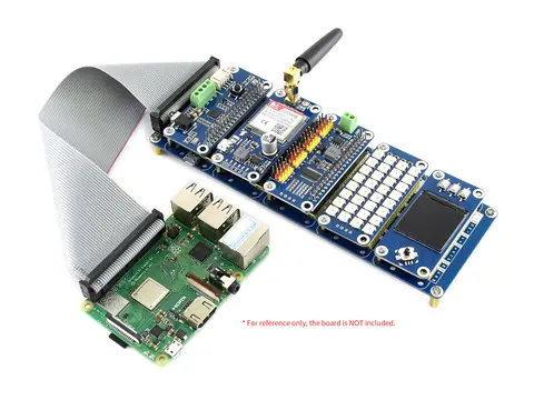 Waveshare 라즈베리 파이용 스택 HAT, 최대 5 HAT 스택, I/O 확장 키트, 2x20 핀헤더 5 세트, USB 외부 전원 포트