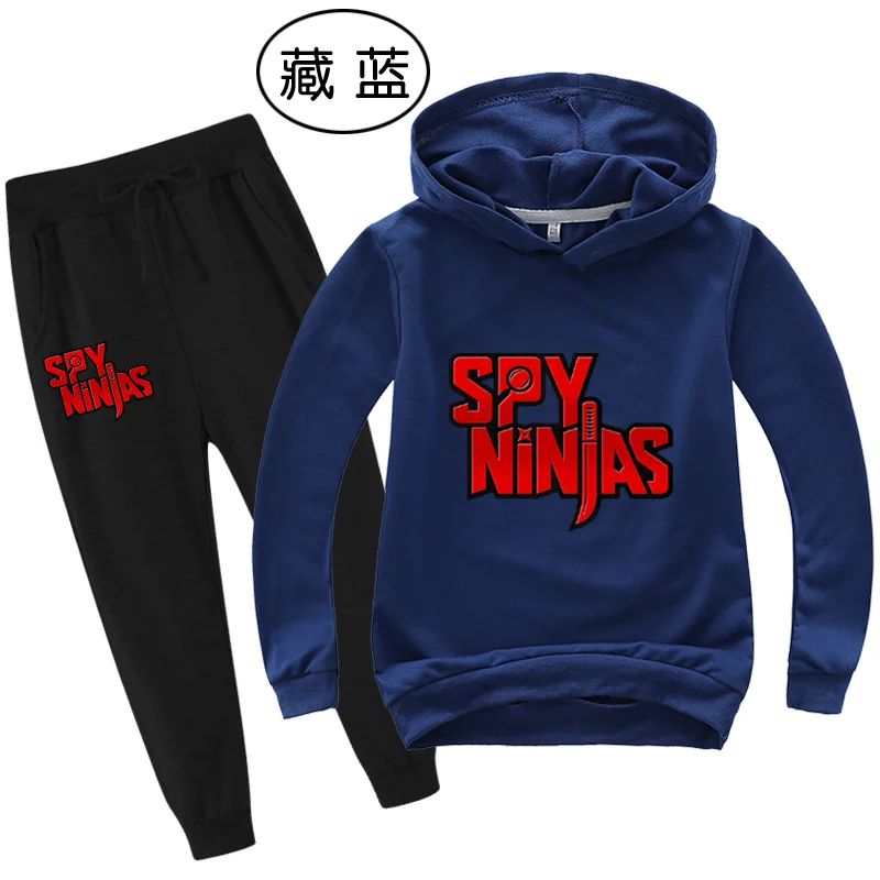 

SPY NINJAS Autumn Fashion Casual Wear Boys Sweatershirt Casual Trousers Set Chill Sets 2PCS Sets for Kids Girls Hoodies Tshirt