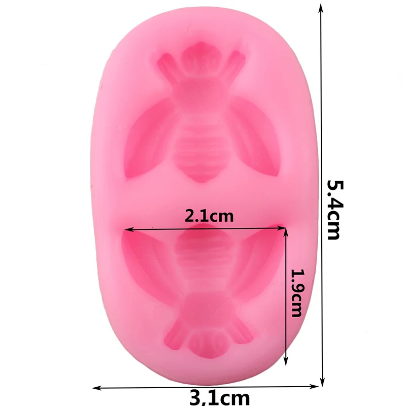 3D Bee Silicone Molds DIY Accessories Fondant Cake Decorating Tools Sugarcraft Chocolate Cupcake Topper Candy Clay Resin Mould