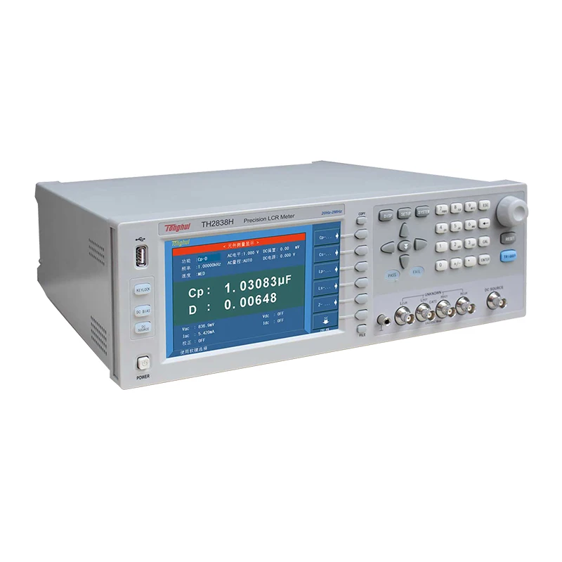 TH2838H LCR Tester 20Hz-2MHz DC Bias 0-40V Component Checking Machine